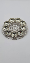 Ronde broche met strass steentjes