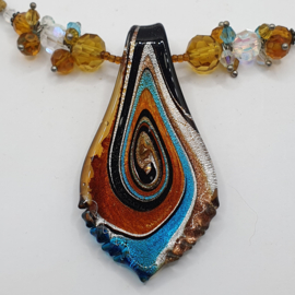 Murano stijl glas hanger VERKOCHT 