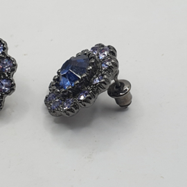 Oorstekers met blauwe kristal VERKOCHT 