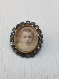 Antieke foto broche VERKOCHT