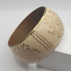 Crème en koperkleurige armband VERKOCHT