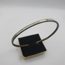 Koperen armband met parelmoer