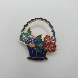 Cloisonne stijl broche