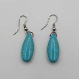 Turquoise oorbellen
