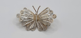 Zilveren vlinder broche VERKOCHT
