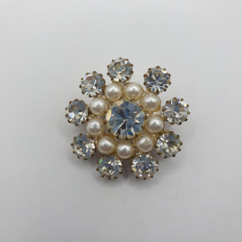 Broche met kristal en parels VERKOCHT