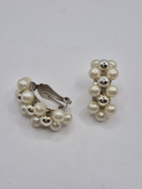 Vintage oorclips met parels