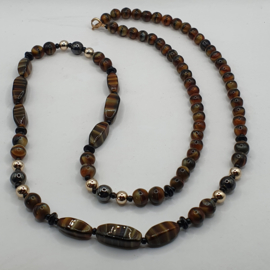 Bruine kralen ketting