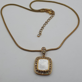 Slangenketting met maansteen VERKOCHT