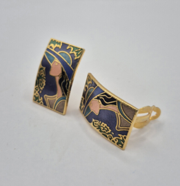 Vintage emaille oorclips VERKOCHT 