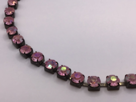 Ketting met roze strass steentjes
