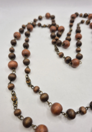 Houten kralen ketting