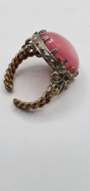 Ring met rosequartz steen VERKOCHT