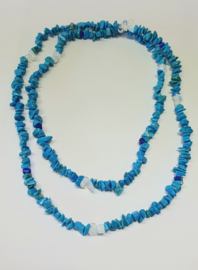 Turquoise split ketting VERKOCHT 