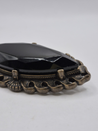 Broche met zwarte steen VERKOCHT 