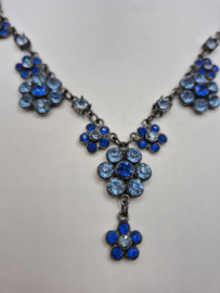 Collier met blauwe steentjes VERKOCHT