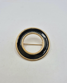 Ronde emaille broche VERKOCHT 