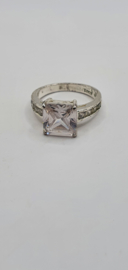 Stirling zilver ring met kristal VERKOCHT