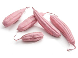 Luffa with skin frosted pink 10stuks