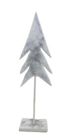 Kerstboom met glitters tabor wit L:16 B:10 H:69