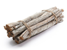Poplar bark / Skinny wood 50x12cm frosted white