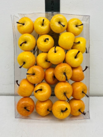Appel geel/oranje op draad 24stuks