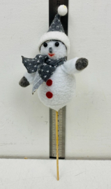 Sneeuwpop steker 15cm 25stuks