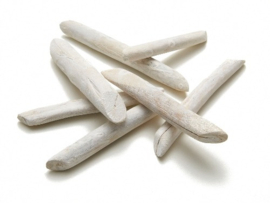 Tumbled wood 12cm frosted white 1kg