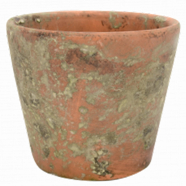Pot vintage groen D:12 H:12,5cm