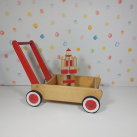 Houten Blokkenwagen Van Dijk Toys Inclusief Blokken - Refurbished