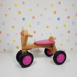 Houten  Roze Loopfiets van Dijk Toys - Refurbished