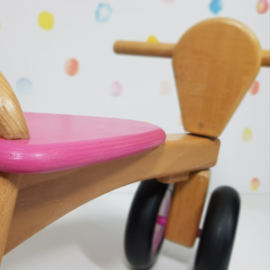 Houten  Roze Loopfiets van Dijk Toys - Refurbished