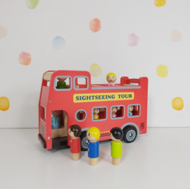 Houten City Tour Bus Van New Classic Toys - Nieuw