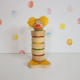 Houten Stapeltoren Clown - Plantoys  - Refurbished