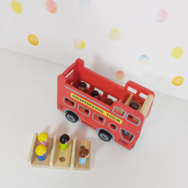 Houten City Tour Bus Van New Classic Toys - Nieuw