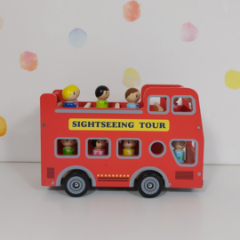Houten City Tour Bus Van New Classic Toys - Nieuw
