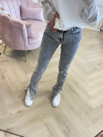 BROEK GRIJS MET SPLIT | GEMMA