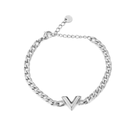 Armband V zilver