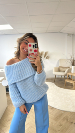 OFF SHOULDER TRUI BLAUW  | ISABEL