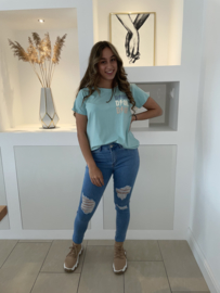 Jeans blauw scheuren - Danielle