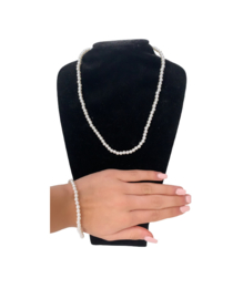 Parelketting + armband (2-delig)