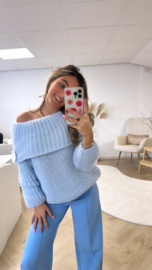 OFF SHOULDER TRUI BLAUW  | ISABEL