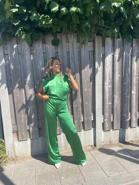 Jumpsuit groen satijn - Isabel oeps... te laat