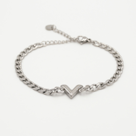 Armband V zilver