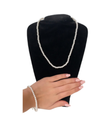 Parelketting + armband (2-delig)