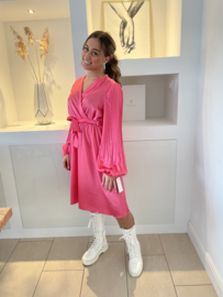 Roze jurkje satijn - Olivia