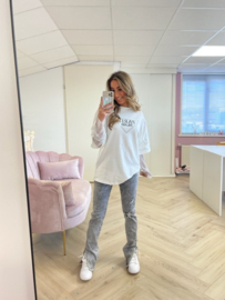 BROEK GRIJS MET SPLIT | GEMMA