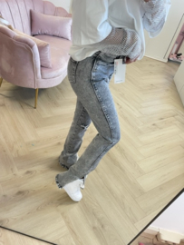 BROEK GRIJS MET SPLIT | GEMMA