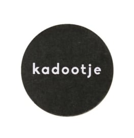 Sticker Kadootje - zwart/black - 10 stuks