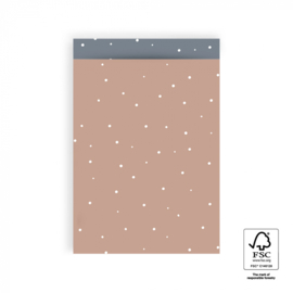 Inpakzakjes Tiny Dots - Pink/White - 17x25 cm - 5 stuks